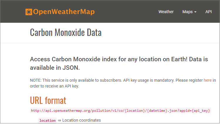 New air pollution APIs