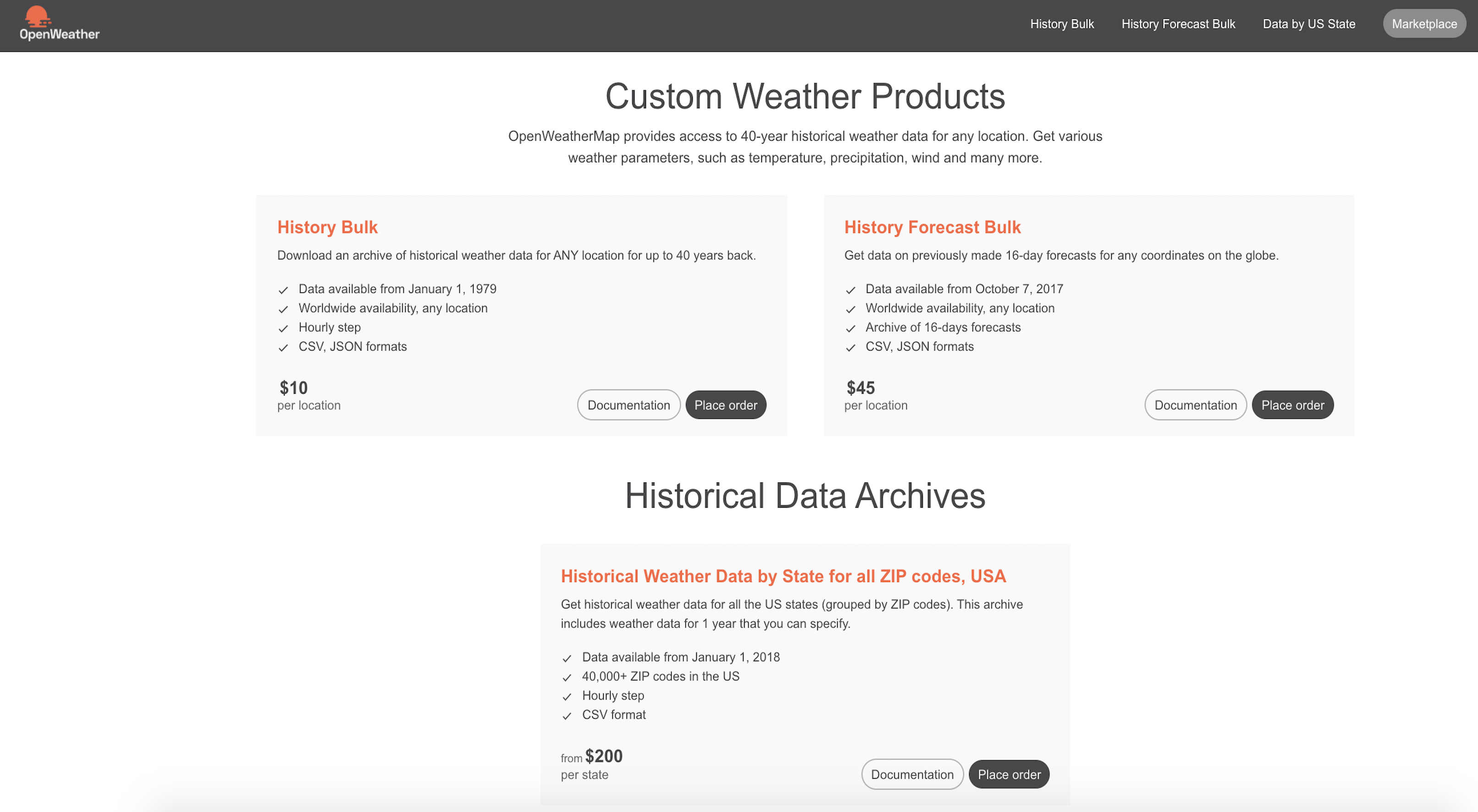 Marketplace: online shop of historical weather data - Blog